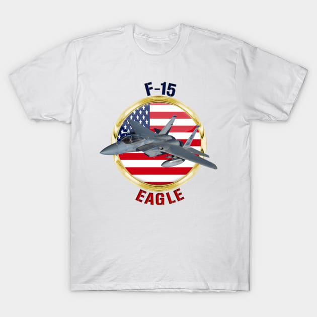 F-15 Eagle USA T-Shirt by MilMerchant